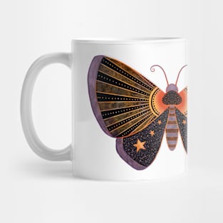 Black Moth with Stars Mug